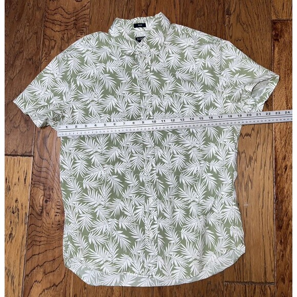 J Crew Flex Washed Palm Floral Tropical Button Shirt Mens Medium Slim Fit - Picture 5 of 6